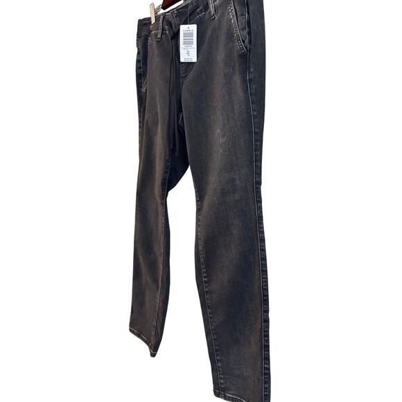 Torrid Feel the Fit Black Elastic Drawstring Waist Straight Leg Jeans NWT 00R - Picture 3 of 7